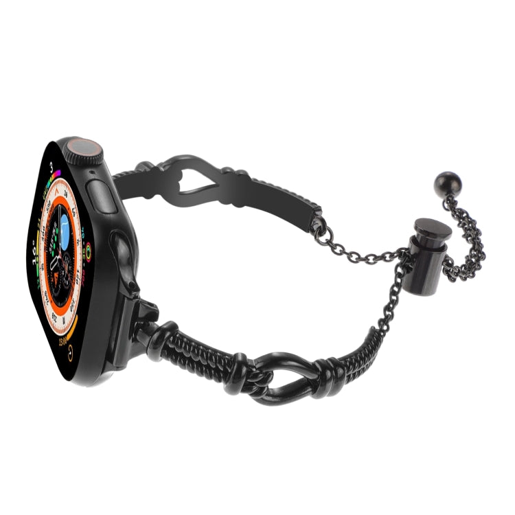 For Apple Watch Series 5 44mm Twist Metal Bracelet Chain Watch Band(Black) - Watch Bands by PMC Jewellery | Online Shopping South Africa | PMC Jewellery