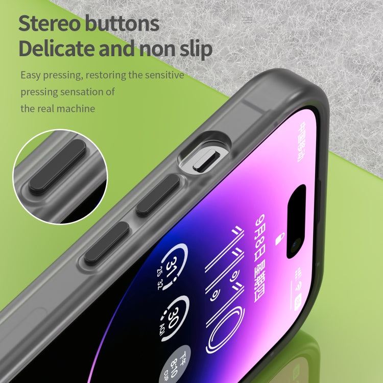 For iPhone 15 Pro MagSafe Frosted Translucent TPU + PC Full Coverage Phone Case(Black) - iPhone 15 Pro Cases by PMC TechLife | Online Shopping South Africa | PMC TechLife