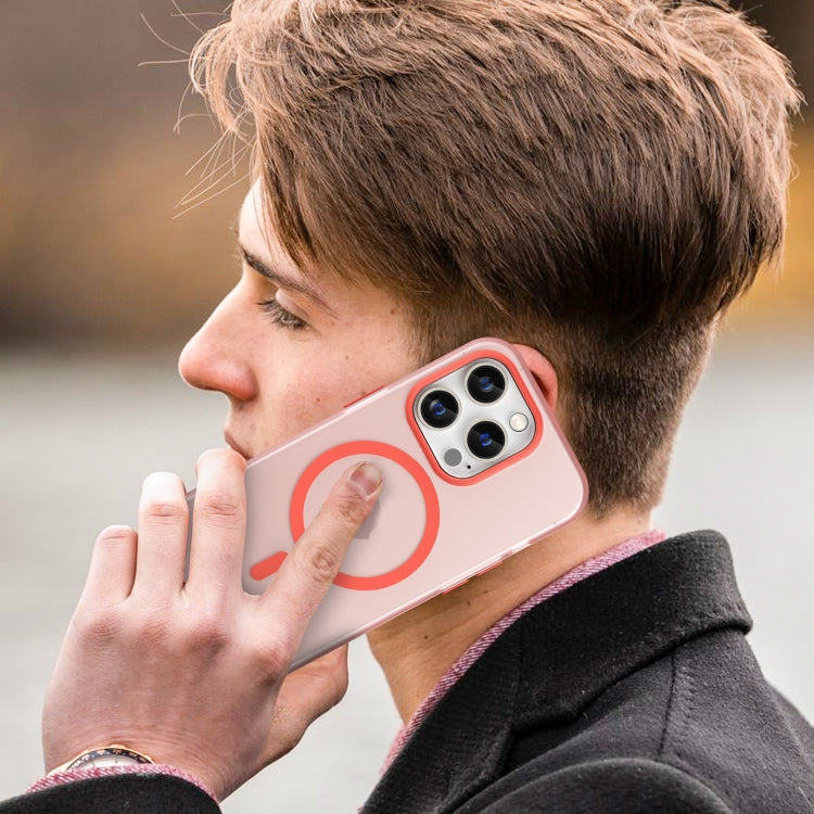 For iPhone 15 Pro MagSafe Frosted Translucent TPU + PC Full Coverage Phone Case(Red) - iPhone 15 Pro Cases by PMC TechLife | Online Shopping South Africa | PMC TechLife