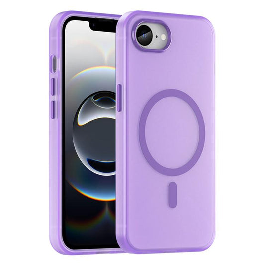 For iPhone 16e MagSafe Frosted Translucent TPU + PC Full Coverage Phone Case(Dark Purple) - iPhone 16e Cases by PMC Jewellery | Online Shopping South Africa | PMC Jewellery | Buy Now Pay Later Mobicred