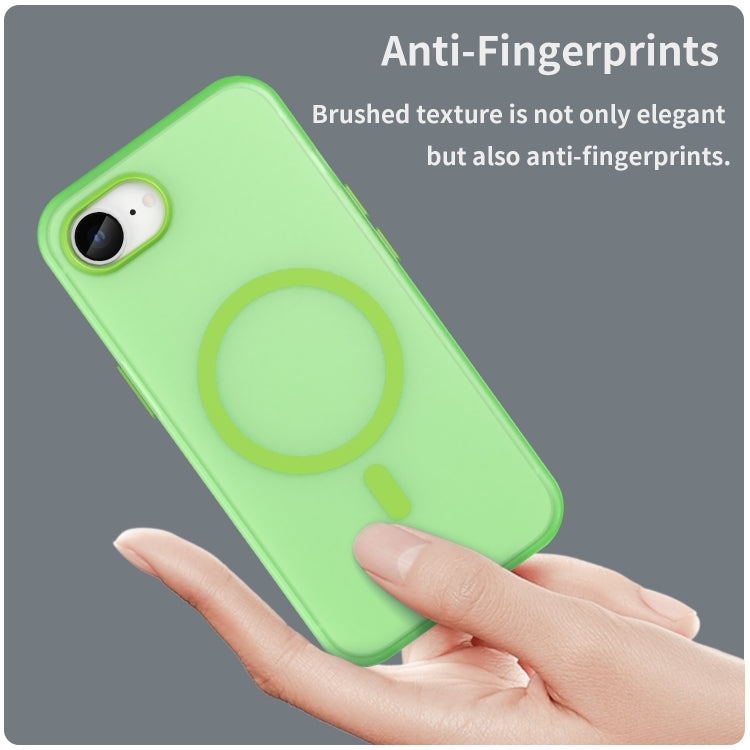 For iPhone 16e MagSafe Frosted Translucent TPU + PC Full Coverage Phone Case(Green) - free shipping - PMC TechLife - Order now!
