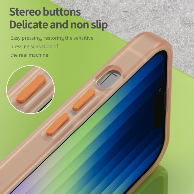 For iPhone 16e MagSafe Frosted Translucent TPU + PC Full Coverage Phone Case(Orange) - iPhone 16e Cases by PMC TechLife | Online Shopping South Africa | PMC TechLife | Buy Now Pay Later Mobicred