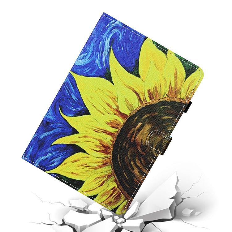For Lenovo Tab M11/ Xiaoxin Pad 11 2024 Coloured Drawing Stitching Smart Leather Tablet Case(Sunflower) - Lenovo by PMC Jewellery | Online Shopping South Africa | PMC Jewellery | Buy Now Pay Later Mobicred