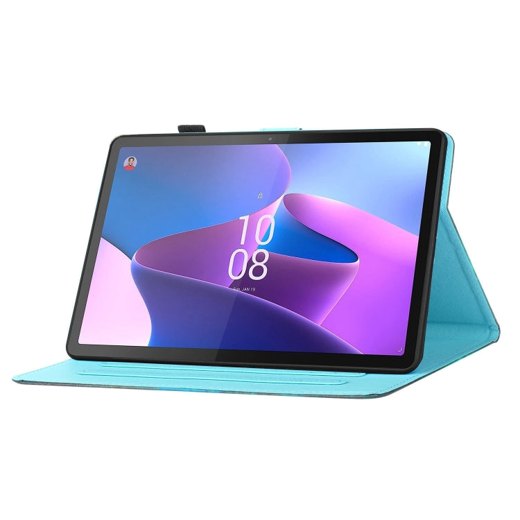 For Lenovo Tab P12 2023 / TB370FU Coloured Drawing Stitching Smart Leather Tablet Case(Quicksand) - Lenovo by PMC TechLife | Online Shopping South Africa | PMC TechLife | Buy Now Pay Later Mobicred