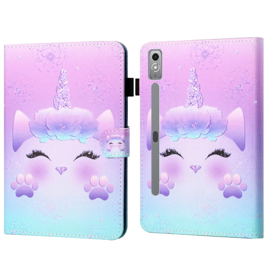 For Lenovo Tab P12 2023 / TB370FU Coloured Drawing Stitching Smart Leather Tablet Case(Unicorn) - Lenovo by PMC Jewellery | Online Shopping South Africa | PMC Jewellery | Buy Now Pay Later Mobicred