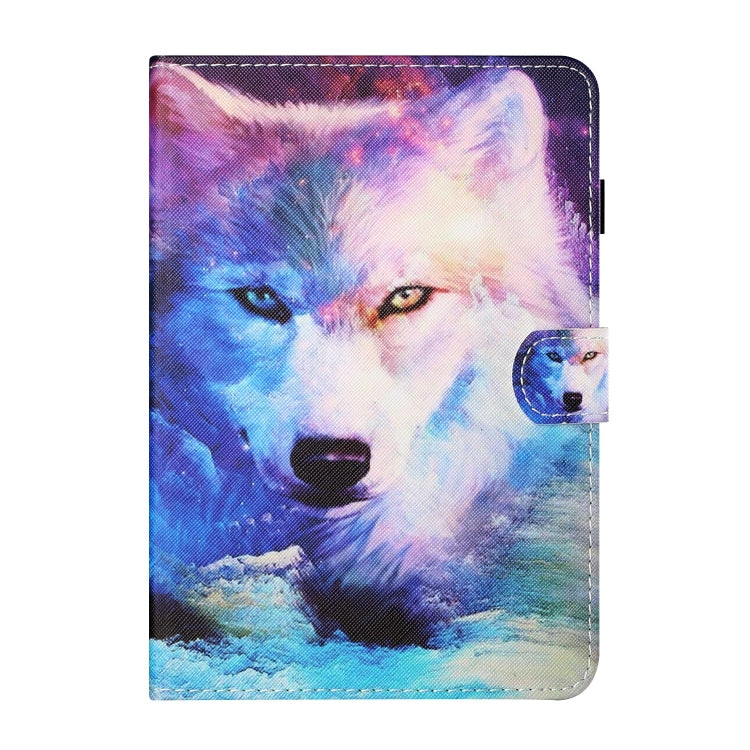 For Lenovo Tab M11/ Xiaoxin Pad 11 2024 Coloured Drawing Stitching Smart Leather Tablet Case(Wolf) - Lenovo by PMC Jewellery | Online Shopping South Africa | PMC Jewellery | Buy Now Pay Later Mobicred