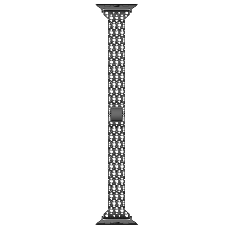 For Apple Watch SE 40mm Devil Eye Diamond Bracelet Metal Watch Band(Silver) - Watch Bands by PMC TechLife | Online Shopping South Africa | PMC TechLife