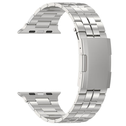 For Apple Watch Series 6 40mm Tortoise Buckle Titanium Steel Watch Band(Silver) - Watch Bands by PMC Jewellery | Online Shopping South Africa | PMC Jewellery