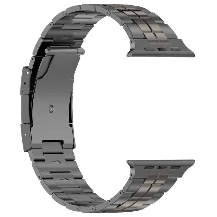 For Apple Watch Series 6 44mm Tortoise Buckle Titanium Steel Watch Band(Grey) - Watch Bands by PMC Jewellery | Online Shopping South Africa | PMC Jewellery