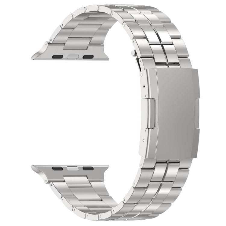 For Apple Watch Series 2 38mm Tortoise Buckle Titanium Steel Watch Band(Silver) - Watch Bands by PMC Jewellery | Online Shopping South Africa | PMC Jewellery