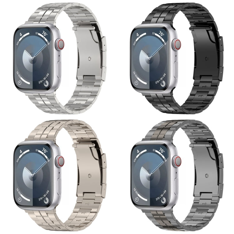 For Apple Watch Ultra 49mm Tortoise Buckle Titanium Steel Watch Band(Silver) - Watch Bands by PMC Jewellery | Online Shopping South Africa | PMC Jewellery