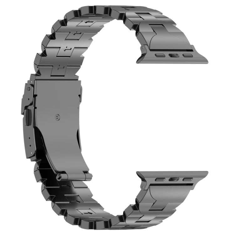 For Apple Watch Series 9 45mm Butterfly Type Titanium Steel Watch Band(Grey) - Watch Bands by PMC TechLife | Online Shopping South Africa | PMC TechLife | Buy Now Pay Later Mobicred