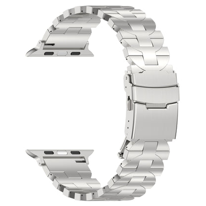 For Apple Watch Series 9 41mm Butterfly Type Titanium Steel Watch Band(Silver) - Watch Bands by PMC Jewellery | Online Shopping South Africa | PMC Jewellery