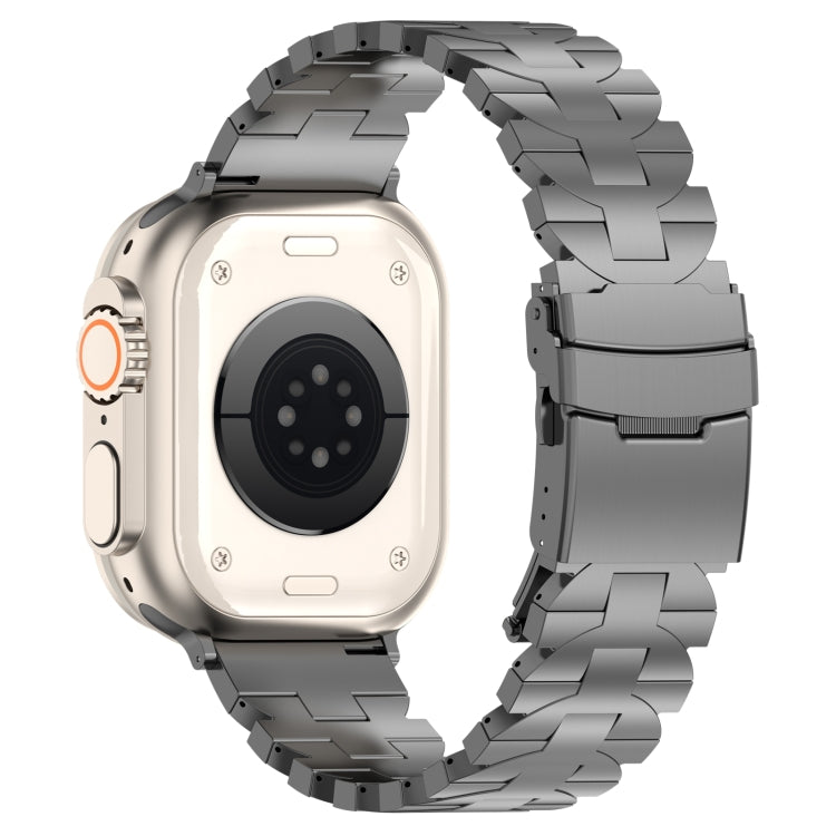 For Apple Watch Ultra 49mm Butterfly Type Titanium Steel Watch Band(Grey) - free shipping - PMC TechLife - Order now!