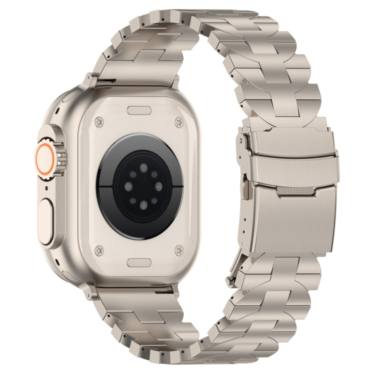 For Apple Watch Series 8 41mm Butterfly Type Titanium Steel Watch Band(Titanium) - Watch Bands by PMC TechLife | Online Shopping South Africa | PMC TechLife