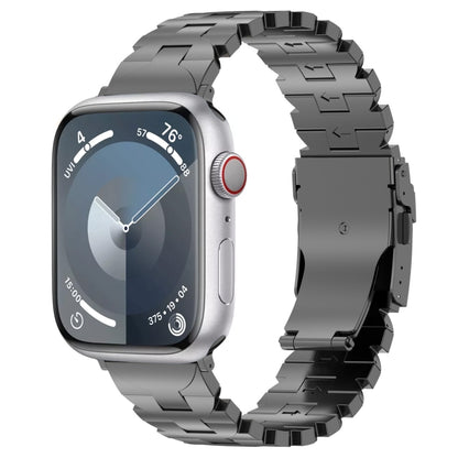 For Apple Watch SE 2022 40mm Butterfly Type Titanium Steel Watch Band(Grey) - Watch Bands by PMC Jewellery | Online Shopping South Africa | PMC Jewellery