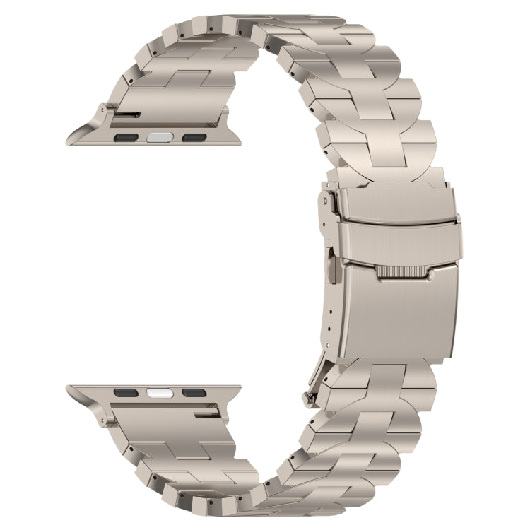 For Apple Watch SE 2022 44mm Butterfly Type Titanium Steel Watch Band(Titanium) - Watch Bands by PMC Jewellery | Online Shopping South Africa | PMC Jewellery