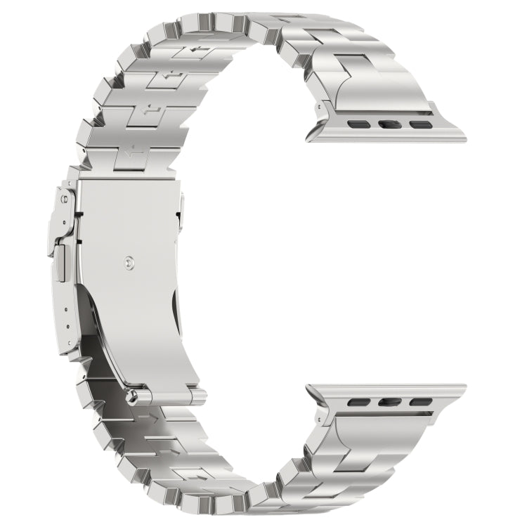 For Apple Watch Series 4 40mm Butterfly Type Titanium Steel Watch Band(Silver) - Watch Bands by PMC TechLife | Online Shopping South Africa | PMC TechLife