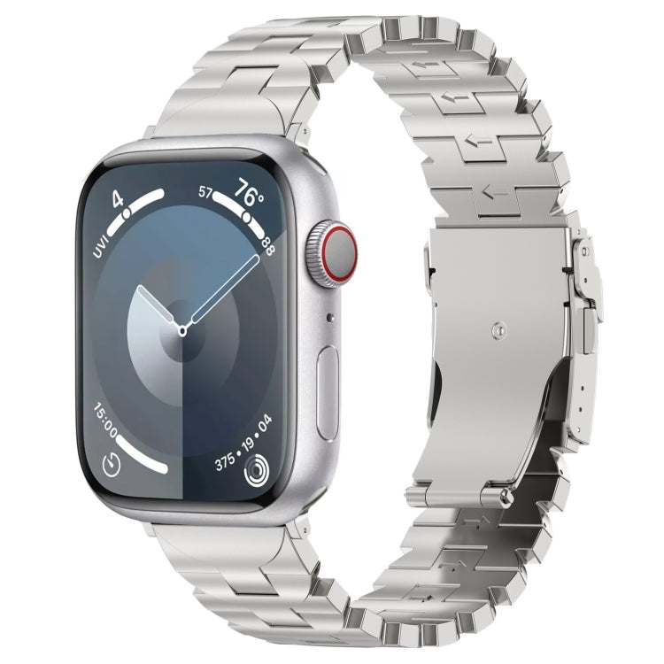 For Apple Watch 38mm Butterfly Type Titanium Steel Watch Band(Silver) - Watch Bands by PMC TechLife | Online Shopping South Africa | PMC TechLife