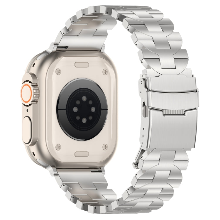 For Apple Watch 38mm Butterfly Type Titanium Steel Watch Band(Silver) - Watch Bands by PMC TechLife | Online Shopping South Africa | PMC TechLife