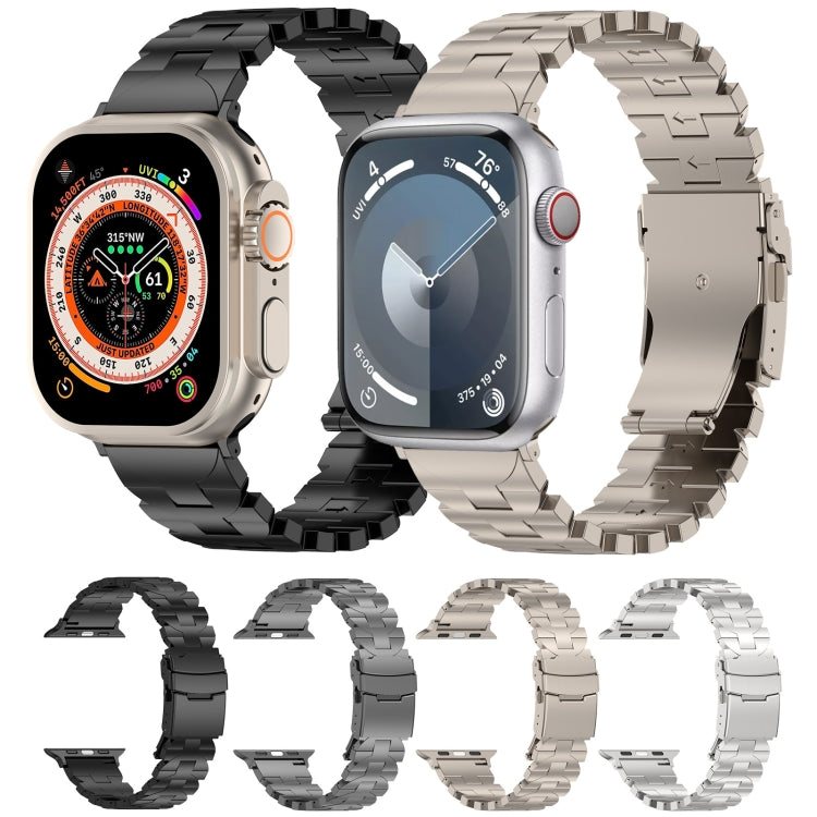 For Apple Watch 38mm Butterfly Type Titanium Steel Watch Band(Grey) - Watch Bands by PMC TechLife | Online Shopping South Africa | PMC TechLife