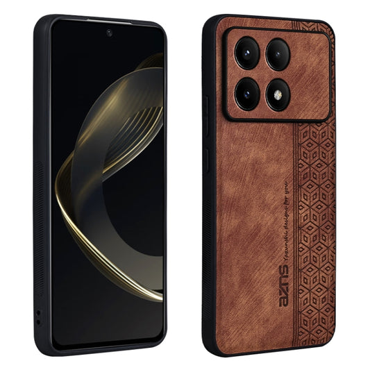 For Xiaomi Redmi K70 Pro AZNS 3D Embossed Skin Feel Phone Case(Brown) - K70 Pro Cases by AZNS | Online Shopping South Africa | PMC Jewellery | Buy Now Pay Later Mobicred