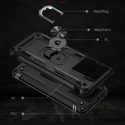 For Xiaomi 13T/13T Pro Shockproof TPU + PC Phone Case with Holder(Black) - Xiaomi Cases by PMC Jewellery | Online Shopping South Africa | PMC Jewellery | Buy Now Pay Later Mobicred