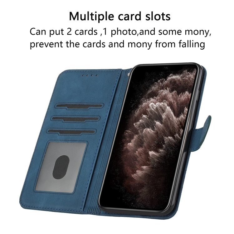 For Google Pixel 9 Cubic Skin Feel Flip Leather Phone Case(Blue) - Google Cases by PMC TechLife | Online Shopping South Africa | PMC TechLife | Buy Now Pay Later Mobicred