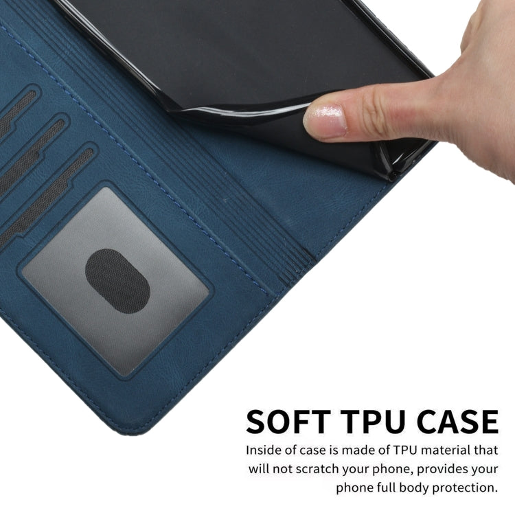For Google Pixel 9 Cubic Skin Feel Flip Leather Phone Case(Blue) - Google Cases by PMC TechLife | Online Shopping South Africa | PMC TechLife | Buy Now Pay Later Mobicred