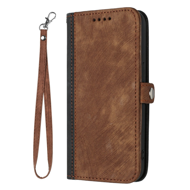 For Google Pixel 9 Pro Side Buckle Double Fold Hand Strap Leather Phone Case(Brown) - Google Cases by PMC Jewellery | Online Shopping South Africa | PMC Jewellery | Buy Now Pay Later Mobicred