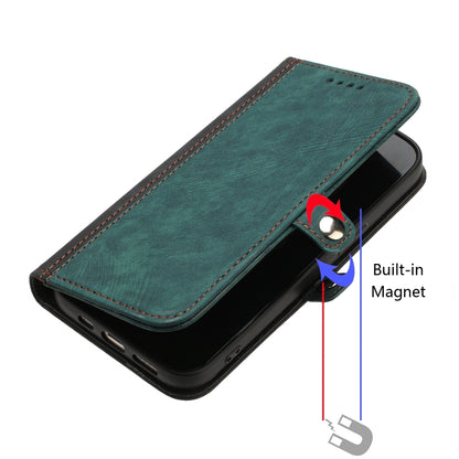 For Google Pixel 9 Side Buckle Double Fold Hand Strap Leather Phone Case(Dark Green) - Google Cases by PMC Jewellery | Online Shopping South Africa | PMC Jewellery | Buy Now Pay Later Mobicred