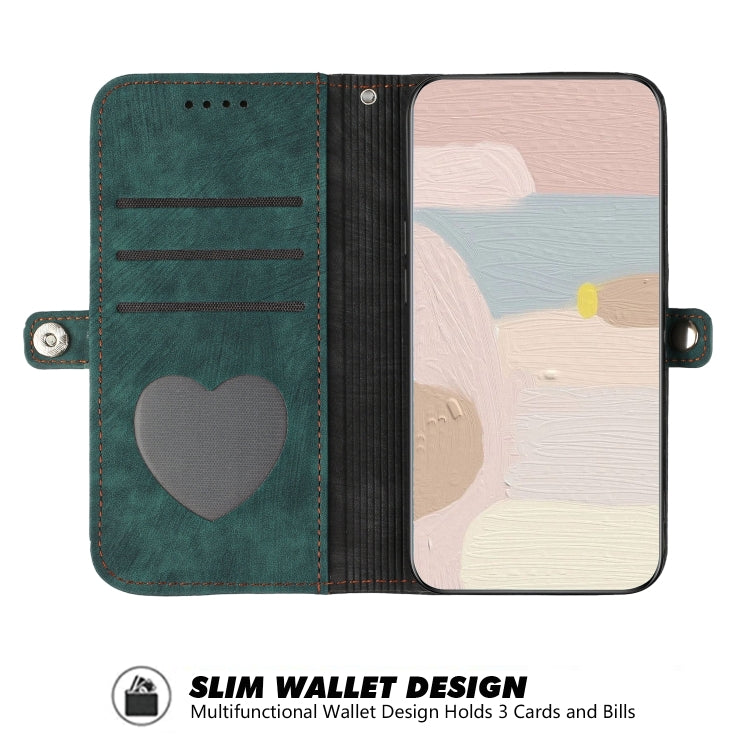 For Google Pixel 9 Side Buckle Double Fold Hand Strap Leather Phone Case(Dark Green) - Google Cases by PMC TechLife | Online Shopping South Africa | PMC TechLife | Buy Now Pay Later Mobicred