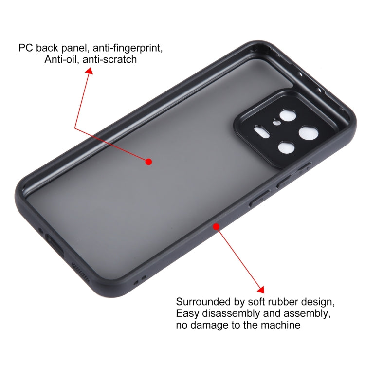 For Xiaomi 13 Fine Pore Matte Black TPU + PC Phone Case - 13 Cases by PMC Jewellery | Online Shopping South Africa | PMC Jewellery | Buy Now Pay Later Mobicred