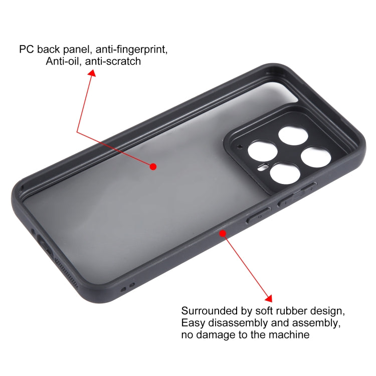For Xiaomi 14 Fine Pore Matte Black TPU + PC Phone Case - 14 Cases by PMC TechLife | Online Shopping South Africa | PMC TechLife | Buy Now Pay Later Mobicred
