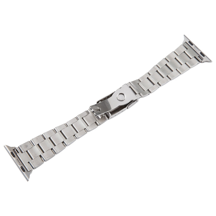 For Apple Watch Series 7 45mm Three-Bead Stainless Steel Watch Band(Silver) - free shipping - PMC TechLife - Order now!