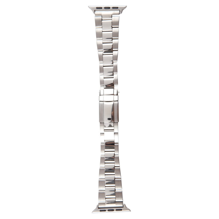 For Apple Watch SE 44mm Three-Bead Stainless Steel Watch Band(Silver) - free shipping - PMC TechLife - Order now!