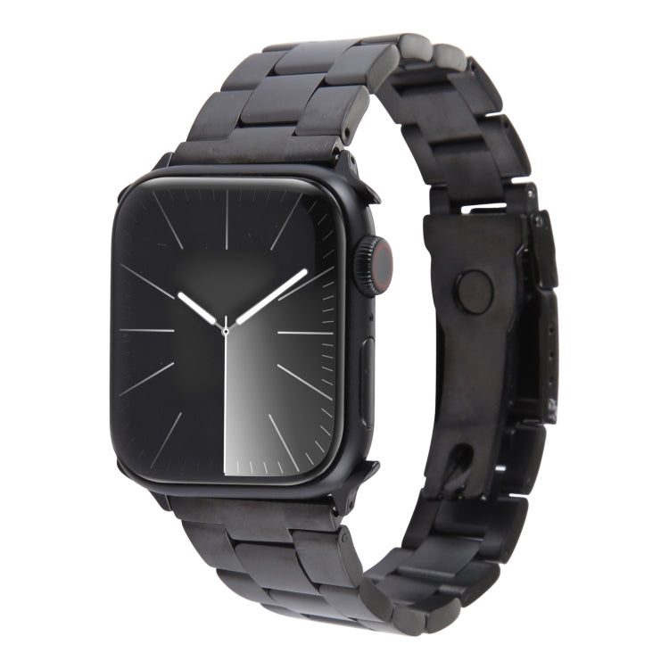 For Apple Watch 42mm Three-Bead Stainless Steel Watch Band(Black) - free shipping - PMC TechLife - Order now!
