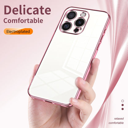 For iPhone 16 Pro Transparent Plating Fine Hole Phone Case(Black) - iPhone 16 Pro Cases by PMC Jewellery | Online Shopping South Africa | PMC Jewellery | Buy Now Pay Later Mobicred