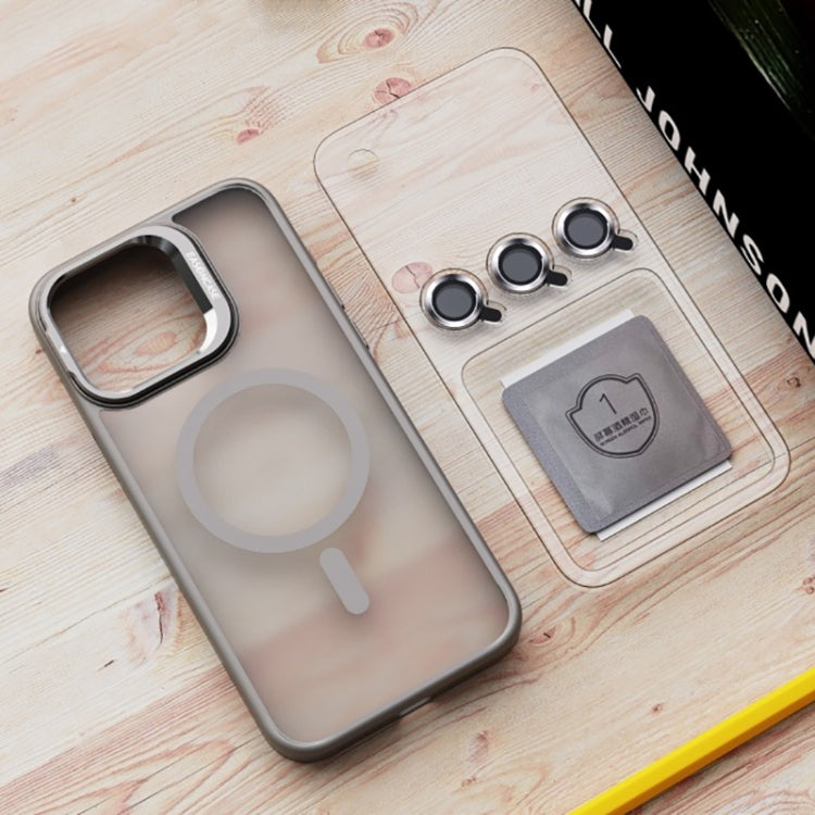 For iPhone 13 Pro Invisible Lens Holder PC + TPU Frosted MagSafe Phone Case(Black) - iPhone 13 Pro Cases by PMC TechLife | Online Shopping South Africa | PMC TechLife