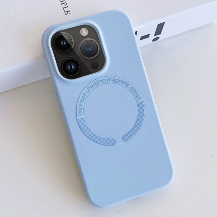 For iPhone 14 Pro MagSafe Magnetic Liquid Silicone Phone Case(Light Blue) - iPhone 14 Pro Cases by PMC Jewellery | Online Shopping South Africa | PMC Jewellery