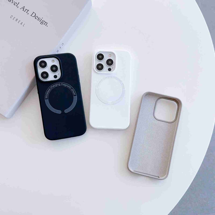 For iPhone 12 MagSafe Magnetic Liquid Silicone Phone Case(Black) - iPhone 12 / 12 Pro Cases by PMC TechLife | Online Shopping South Africa | PMC TechLife | Buy Now Pay Later Mobicred