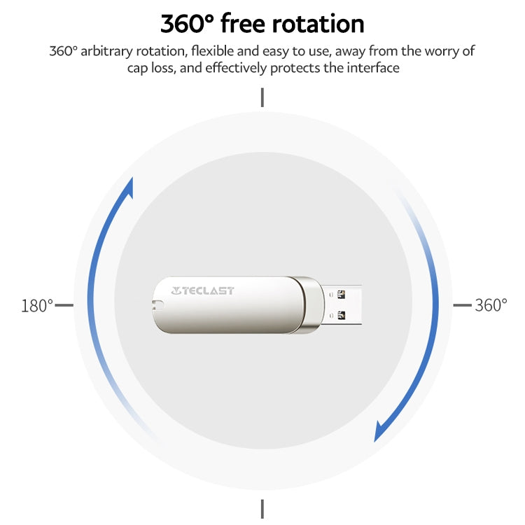 Teclast Leishen Plus Series USB3.0 Twister Flash Drive, Memory:32GB(Silver) - free shipping - PMC Jewellery - Order now!