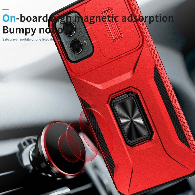 For Motorola Moto G 5G 2024 Sliding Camshield Holder Phone Case(Red) - Motorola Cases by PMC Jewellery | Online Shopping South Africa | PMC Jewellery | Buy Now Pay Later Mobicred