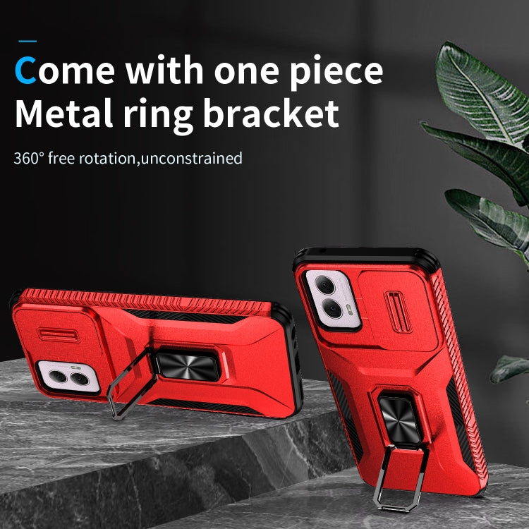 For Motorola Moto G Power 2024 Sliding Camshield Holder Phone Case(Red) - Motorola Cases by PMC Jewellery | Online Shopping South Africa | PMC Jewellery | Buy Now Pay Later Mobicred