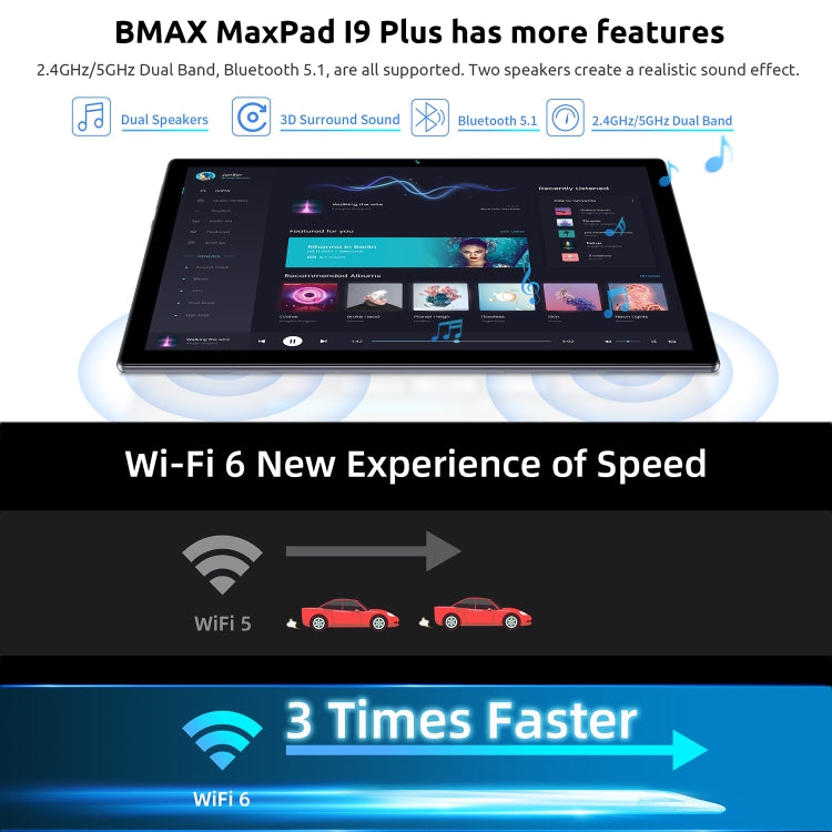 BMAX MaxPad i9 Plus, 4GB+64GB, 10.1 inch Android 13 OS RK3562 Quad Core Support WiFi-6(US Plug) - Other by BMAX | Online Shopping South Africa | PMC Jewellery