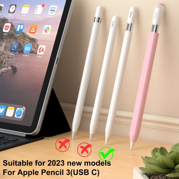 For Apple Pencil (USB-C) Transparent Jelly Stylus Protective Cover(Sky Blue) - Pencil Accessories by PMC Jewellery | Online Shopping South Africa | PMC Jewellery | Buy Now Pay Later Mobicred