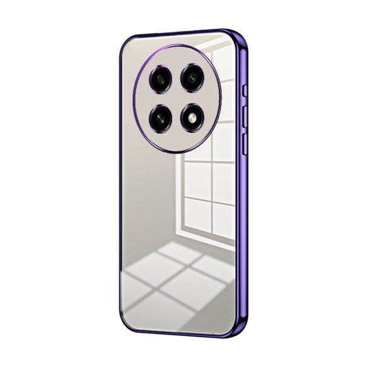 For OPPO A2 Pro Transparent Plating Fine Hole Phone Case(Purple) - A2 Pro Cases by PMC Jewellery | Online Shopping South Africa | PMC Jewellery | Buy Now Pay Later Mobicred