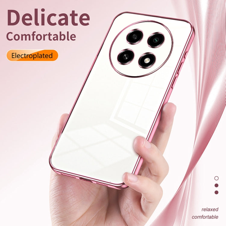 For OPPO A2 Pro Transparent Plating Fine Hole Phone Case(Transparent) - A2 Pro Cases by PMC Jewellery | Online Shopping South Africa | PMC Jewellery | Buy Now Pay Later Mobicred