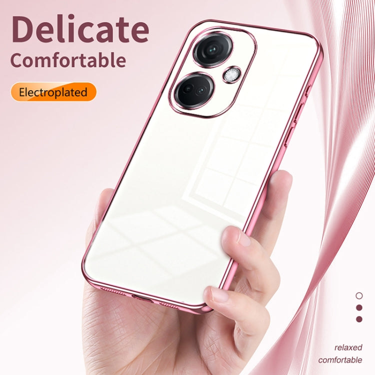 For OPPO K11 Transparent Plating Fine Hole Phone Case(Purple) - OPPO Cases by PMC Jewellery | Online Shopping South Africa | PMC Jewellery | Buy Now Pay Later Mobicred
