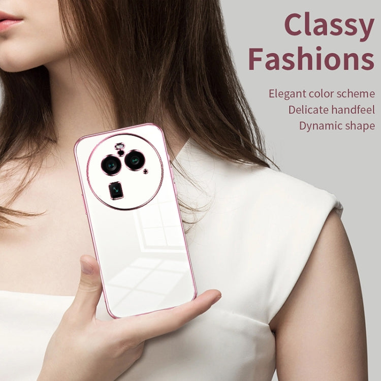 For OPPO Find X6 Pro Transparent Plating Fine Hole Phone Case(Green) - OPPO Cases by PMC TechLife | Online Shopping South Africa | PMC TechLife | Buy Now Pay Later Mobicred